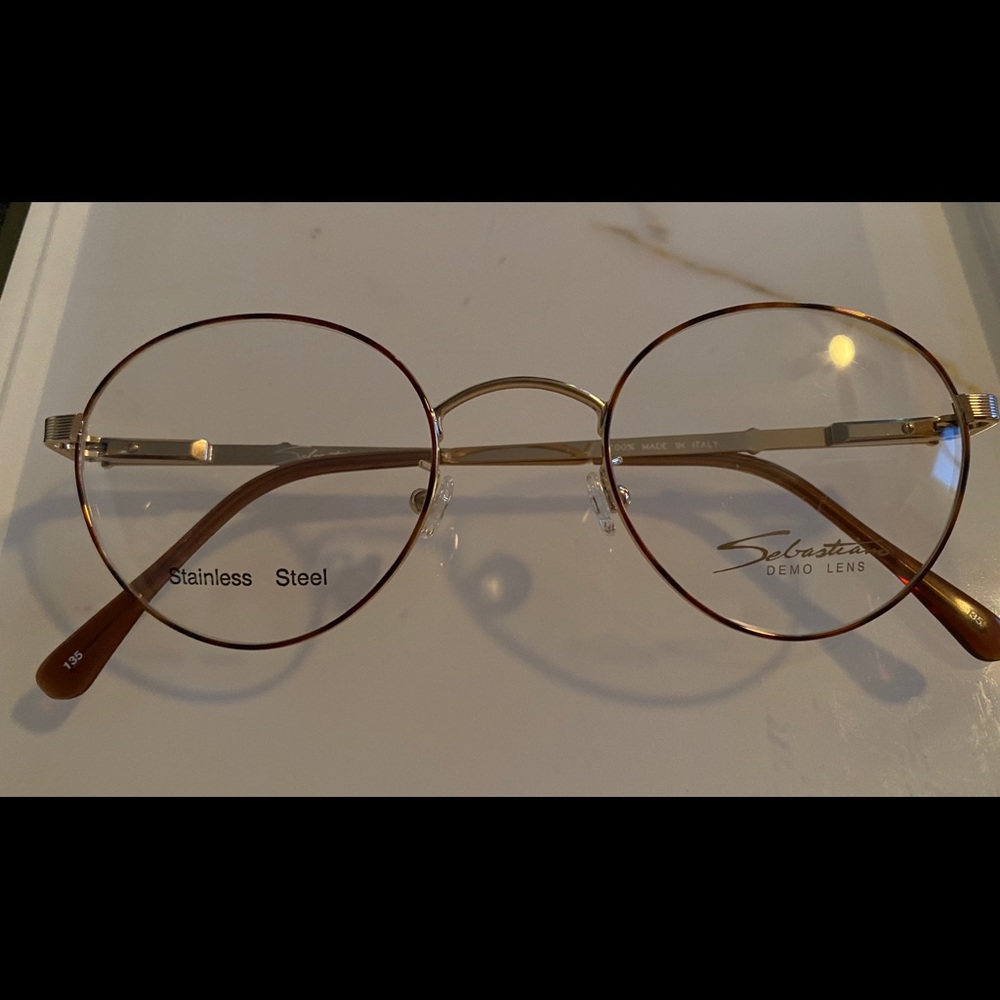 Round Vintage Lightweight Sensation 729 Eyeglass Frame 48/21 Gold/Tort